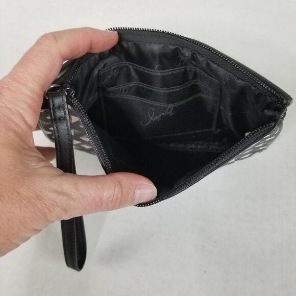 Vera Bradley‎ Black, White & Gray Diamond Pattern Clutch - Picture 4 of 6